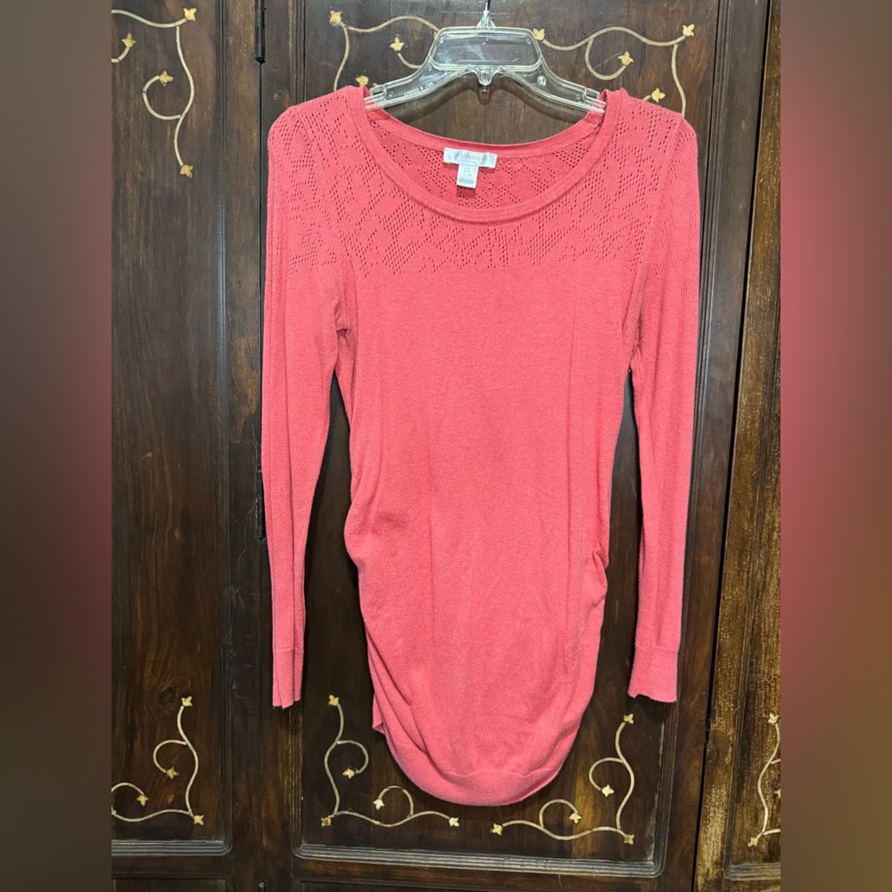 Motherhood MATERNITY Red Knit Top